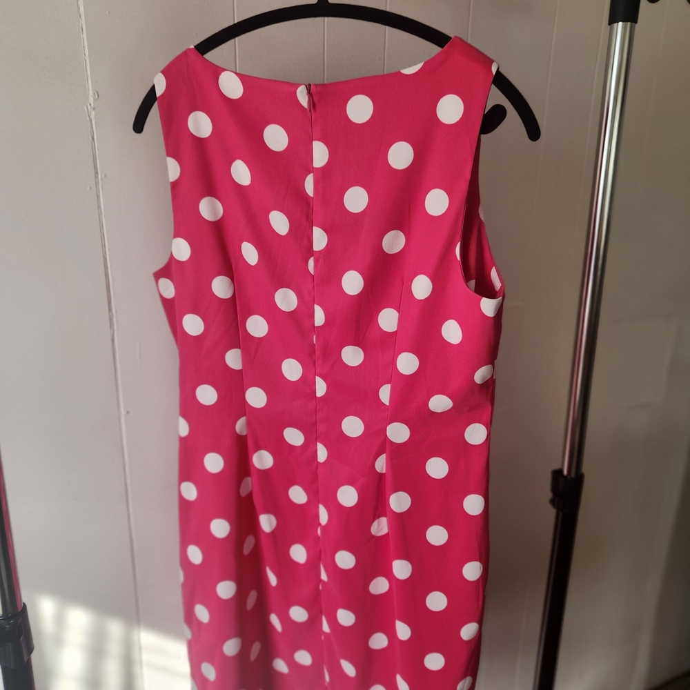 Alyx Pink and White Polka Dot Midi Dress - Picture 3 of 7